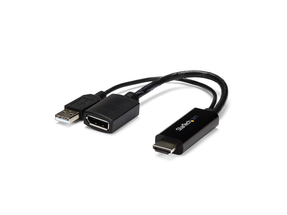 StarTech.com 4K 30Hz HDMI to DisplayPort Video Adapter w/ USB Power ...