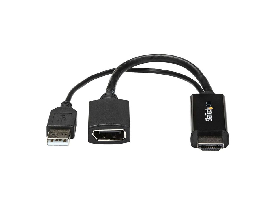 StarTech.com 4K 30Hz HDMI to DisplayPort Video Adapter w/ USB Power ...