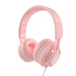 Auriculares alámbricos para niños con micrófono y tecnología de limitación de volumen Xtech XTH-355 Cutie-color rosa