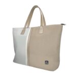 Bolso de mano para mujer beige con blanco KLB 461BG Klip Xtreme