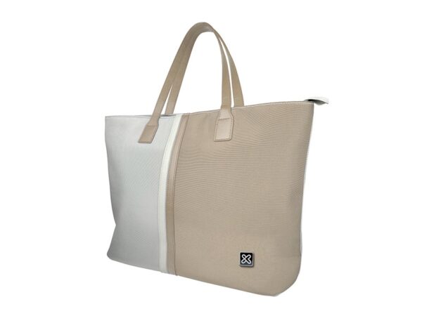 Bolso de mano para mujer beige con blanco KLB 461BG Klip Xtreme