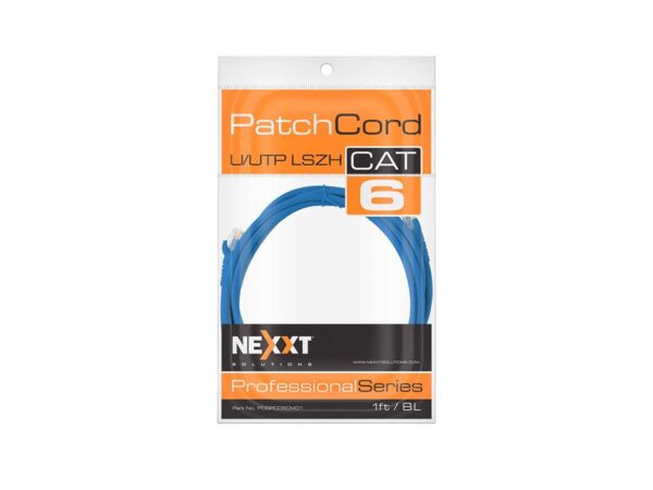 Cable de conexión Cat6 UTP azul 30cm Nexxt Solutions