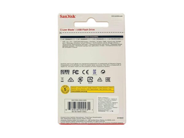 Memoria flash USB 2.0 de 16 GB  Cruzer Blade SanDisk - Imagen 3