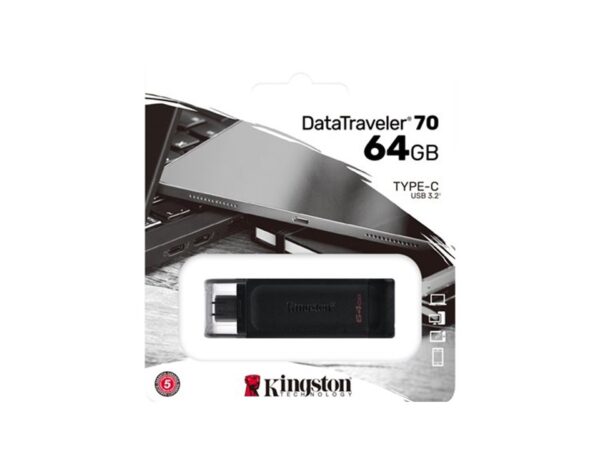 Memoria USB-C 3.2 Gen 1 de 64 GB DataTraveler 70 Kingston - Imagen 4