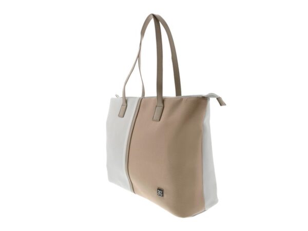 Bolso de mano para mujer beige con blanco KLB 461BG Klip Xtreme - Imagen 5