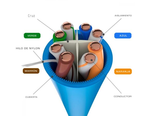 Cable de conexión Cat6 UTP azul 30cm Nexxt Solutions - Imagen 5