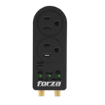 Protector de voltaje 2 salidas,1400J/1800W,coax,120V,Forza,FVP-0200C.