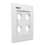 Nexxt -Placa de montaje RJ45 - 4 puertos