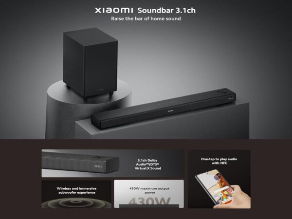 Barra de sonido Xiaomi - SoundBar - 3.1 canales - - Imagen 6