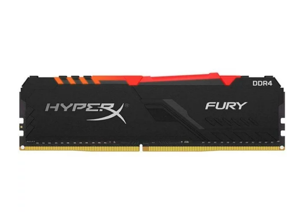 Memoria RAM Kingston HyperX Fury RGB DDR4, 2666MHz, 16GB, Non-ECC - Color negro