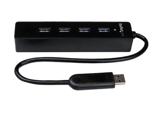 Adaptador Concentrador Hub Ladrón USB 3.0 Super Speed 4 Puertos Salidas Portátil para Laptop Ordenador - Negro - Hub