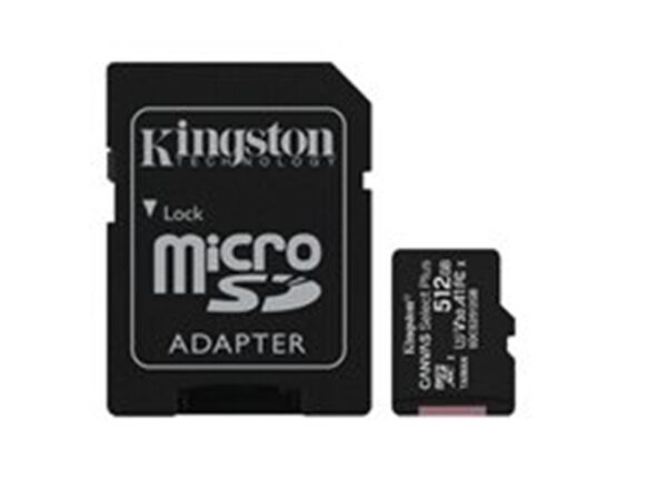 Kingston Canvas Select Plus - Tarjeta de memoria flash (adaptador microSDXC a SD Incluido) - 512 GB - Imagen 2