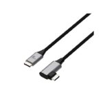 Cable USB-C 2.0 macho a macho con conector en forma de L Xtech