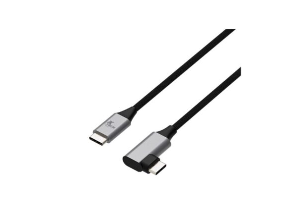 Cable USB-C 2.0 macho a macho con conector en forma de L Xtech