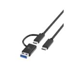 Cable adaptador 2 en 1 USB-C a USB-C con dongle USB-A 2.0 Xtech