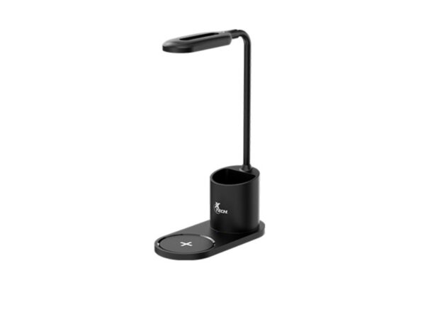 Lámpara LED de escritorio con portalápices y base de carga inalámbrica Xtech