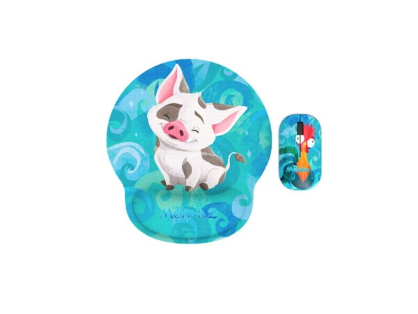Kit de mouse y alfombrilla para mouse Edición Moana Pua y Hei Hei Xtech