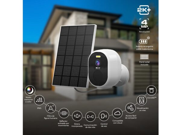 Cámara con panel solar Wi-Fi® Nexxt Solutions Home - Imagen 2