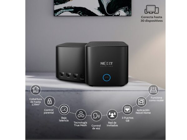 Router Bolt AC1200 negro Nexxt Solutions Home - Imagen 2