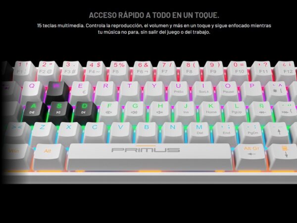 Teclado BALLISTA61T blanco Primus Gaming - Imagen 3