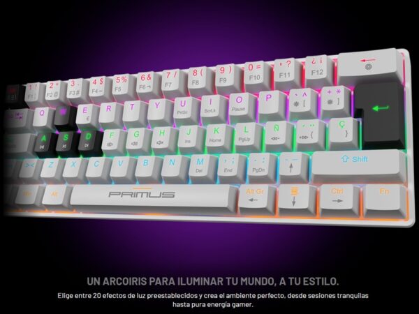 Teclado BALLISTA61T blanco Primus Gaming - Imagen 4