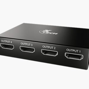 Multiplicador HDMI de 4 puertos con alimentación de corriente Xtech