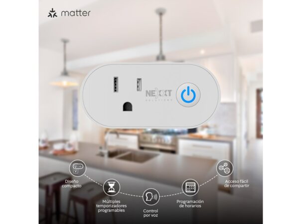 Enchufe inteligente Wi-Fi NHP-S611M 2PK Nexxt Solutions Home - Imagen 2