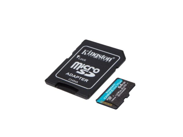 Tarjeta de memoria flash (adaptador microSDXC a SD Incluido) 64 GB Kingston Canvas Go! Plus - Imagen 2