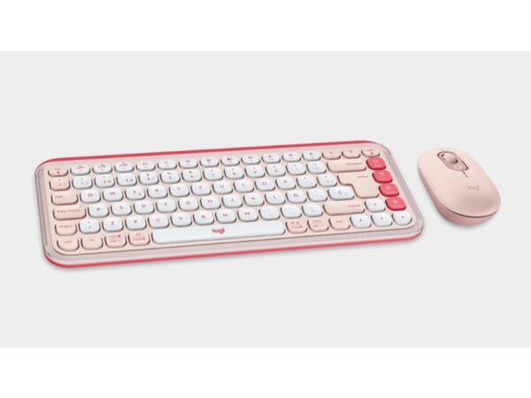 Combo de teclado y mouse POP Icon rosado/blanco Logitech - Imagen 2