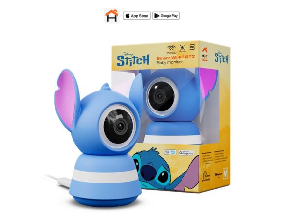 Monitor inteligente Wi-Fi PTZ para bebé Stitch Nexxt Solutions Home