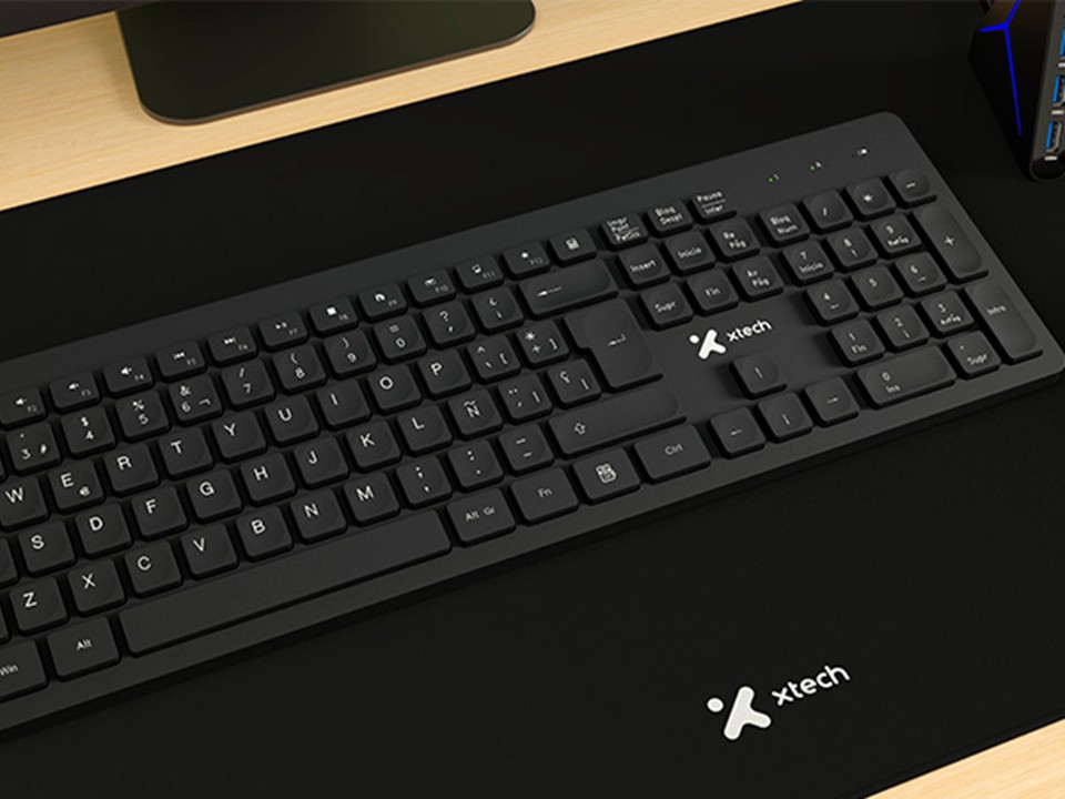 Kit de teclado multimedia y Mouse inalámbrico con alfombrilla XL y HUB USB 3.0 de 4 puertos Xtech - Imagen 2