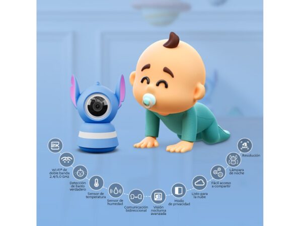 Monitor inteligente Wi-Fi PTZ para bebé Stitch Nexxt Solutions Home - Imagen 2