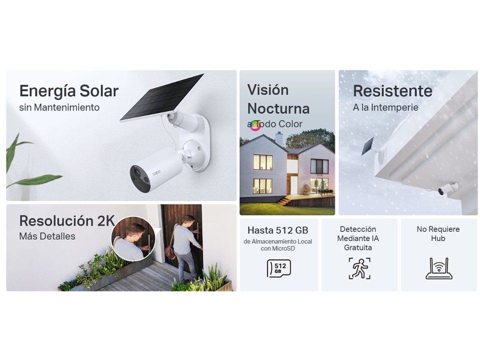 Cámara de Vigilancia Wi-Fi Solar con Batería Recargable Tapo C410 KIT TP - Imagen 4