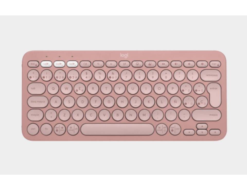 Teclado Pebble Keys 2 K380s rosa Logitech