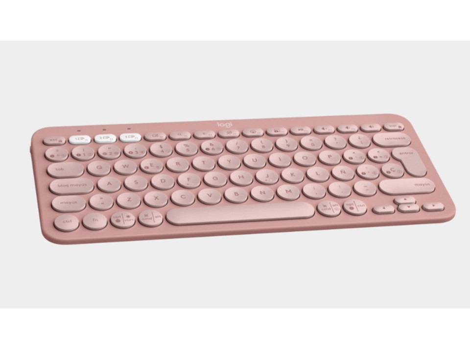 Teclado Pebble Keys 2 K380s rosa Logitech - Imagen 3