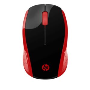 Mouse Inalámbrico HP 200 negro-rojo