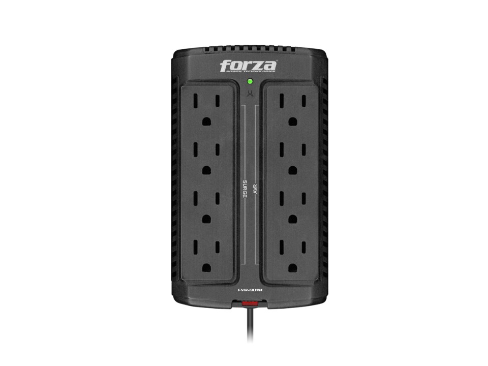 Regulador automático de voltaje 900VA/450W, 8 slds, mtj pared-120V Forza FVR Series FVR