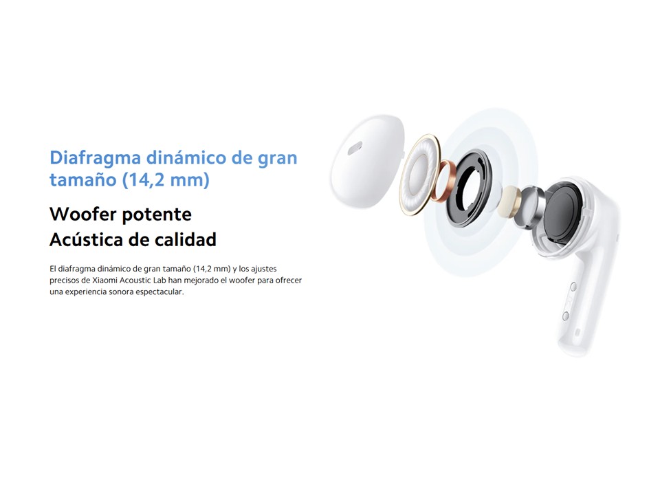 Audífonos Redmi Buds 6 Active Xiaomi blanco - Imagen 2