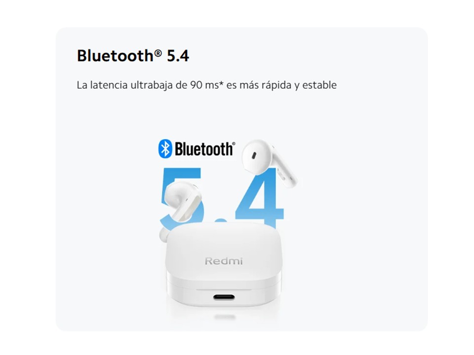 Audífonos Redmi Buds 6 Active Xiaomi blanco - Imagen 4
