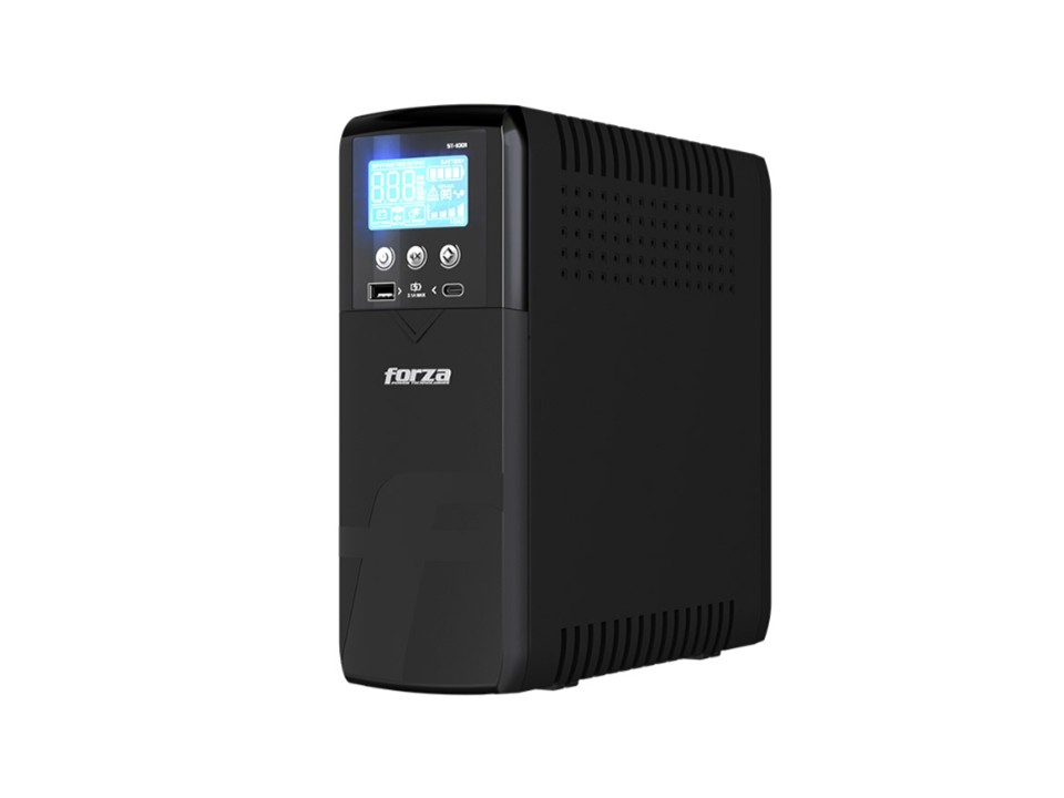 UPS Inteligente 1000VA/600W Torre Compacta, 10 salidas, LCD, Puertos USB de Carga, Software-120V Forza - Imagen 4