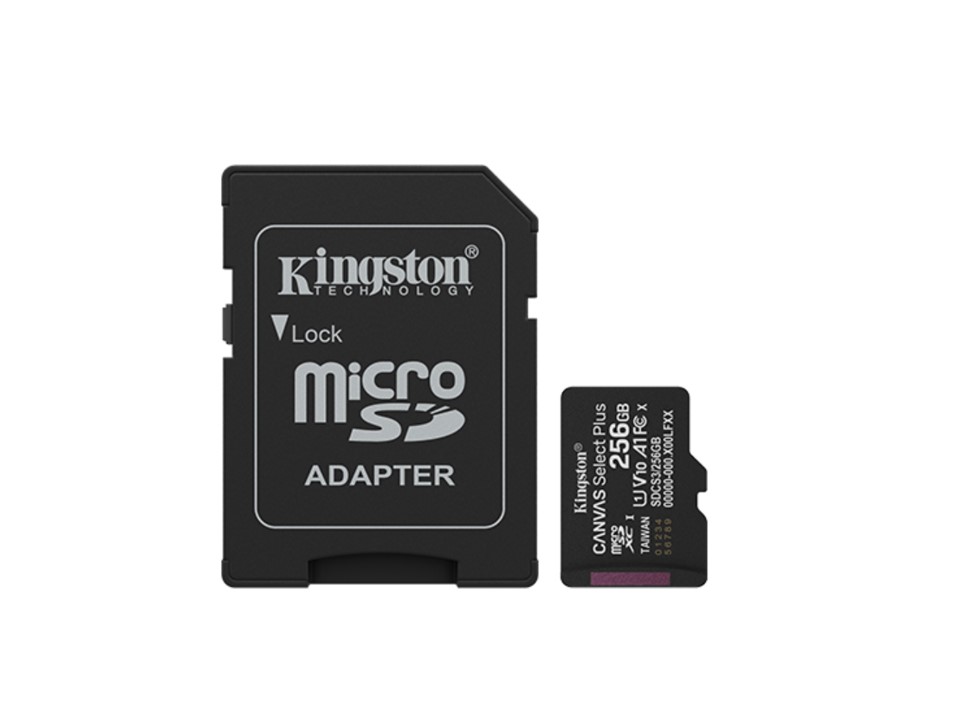 Tarjeta de memoria MicroSD Canvas Select Plus 256GB Kingston