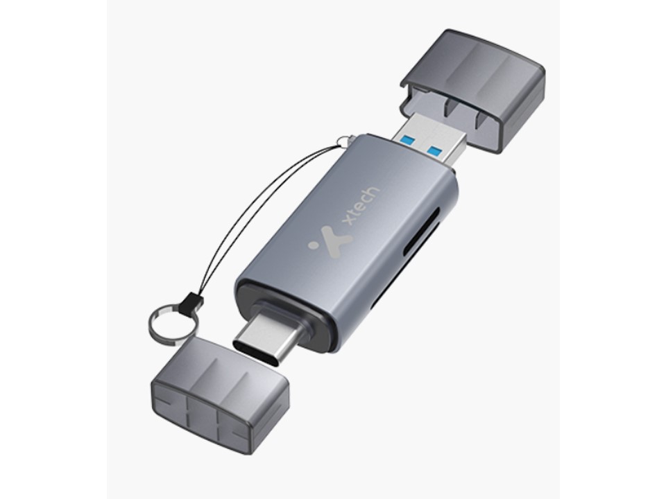 Lector de tarjetas OTG 2 en 1 USB-C®/USB 3.0 XTC-581 Xtech