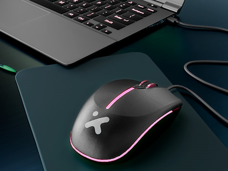 Mouse óptico cableado de 4 botones con luces XTM-218 Xtech - Imagen 4