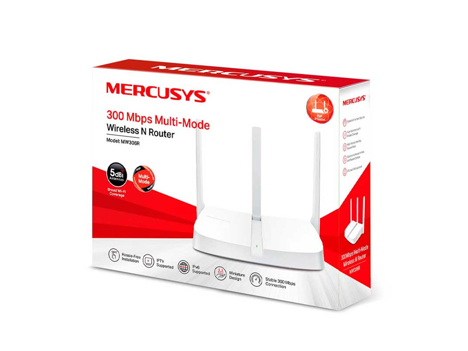 ROUTER INALÁMBRICO MERCUSYS MW306R (N300)