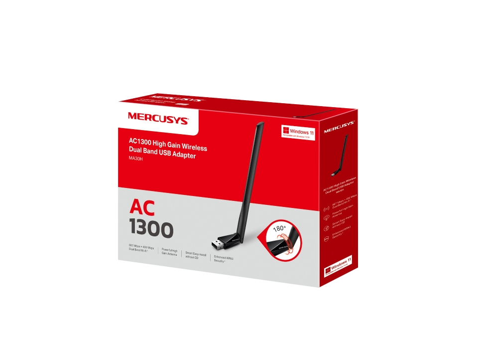 ADAPTADOR USB WI-FI MERCUSYS MA30N (AC1300)