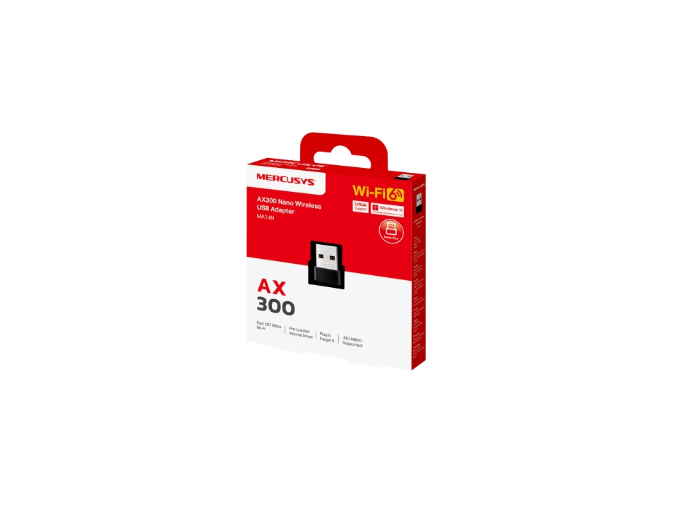 ADAPTADOR USB WI-FI 6 MERCUSYS MA14N (AX300)