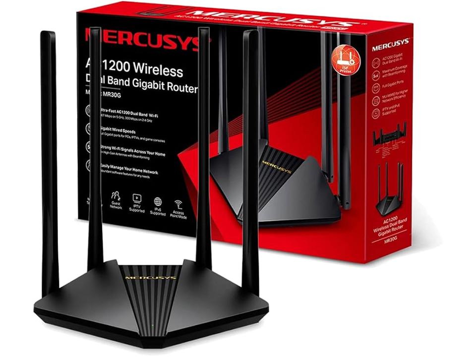 ROUTER INALÁMBRICO MERCUSYS MR30G DUAL BAND GIGABIT (AC1200) - Imagen 2