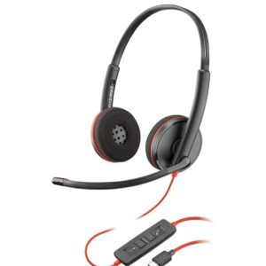 Auriculares con cable, micrófono y sonido estéreo - Poly Blackwire 3220
