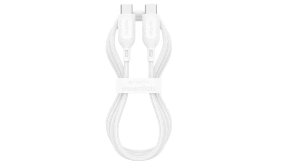 Cable de carga USB-C a USB-C de 60 W | Braided (Trenzado) blanco de 1m - Mophie - Imagen 3