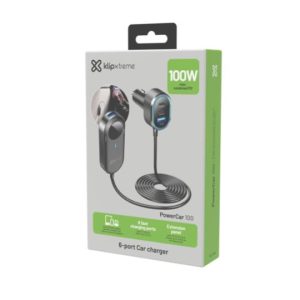 Cargador para automóvil (Car power adapter) de 100 Watt | PowerCar KCC-100 -  Klip Xtreme